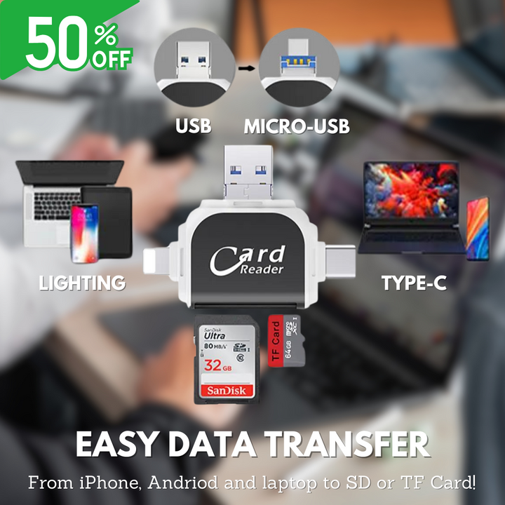 1+1 Gratis | MultiPort™ | Schnelles und universelles All-in-One-Kartenlesesystem