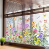 Fensterdeko mit doppelseitigem Blumendruck | 1+1 Gratis