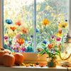 Fensterdeko mit doppelseitigem Blumendruck | 1+1 Gratis