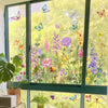 Fensterdeko mit doppelseitigem Blumendruck | 1+1 Gratis