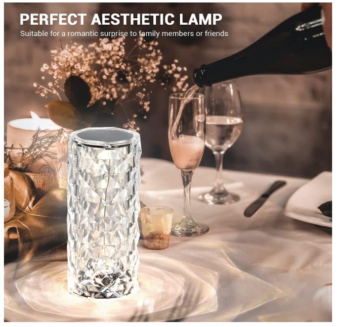 LumiRose™ – 3D-Kristalllampe mit 16 Farben