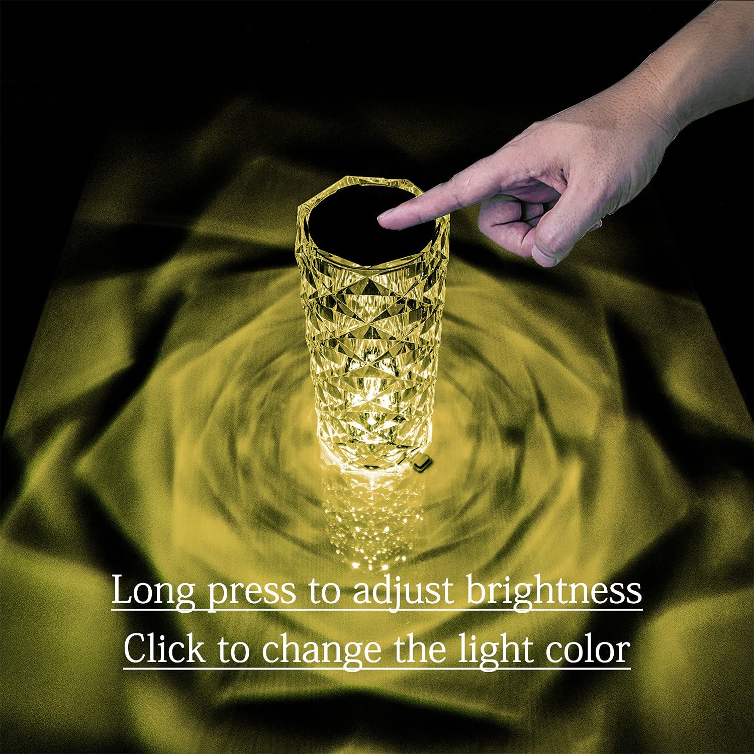 LumiRose™ – 3D-Kristalllampe mit 16 Farben
