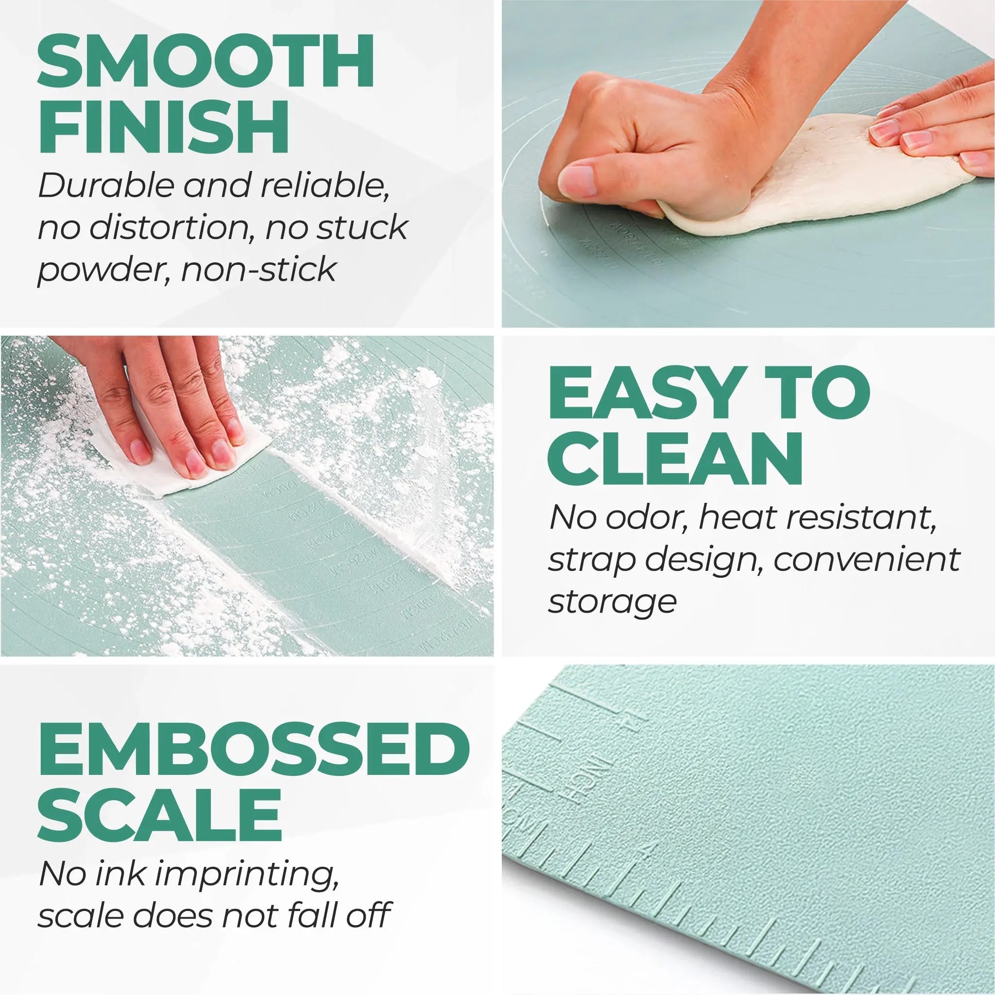 50% RABATT | KneadEase™ | XL Silikon-Küchenmatte 60×40 cm