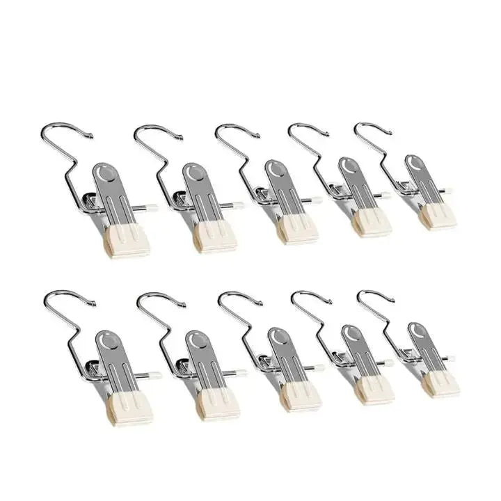 Edelstahl-Kleiderclip – Robuste Hänger (10 Stück)