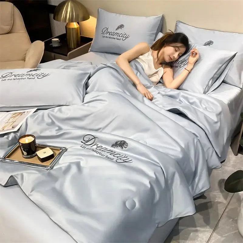 Eis-Seiden-Steppdecke