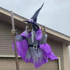 Gespenstische fliegende Hexe – Halloween-Deko mit Lichtern & Sound