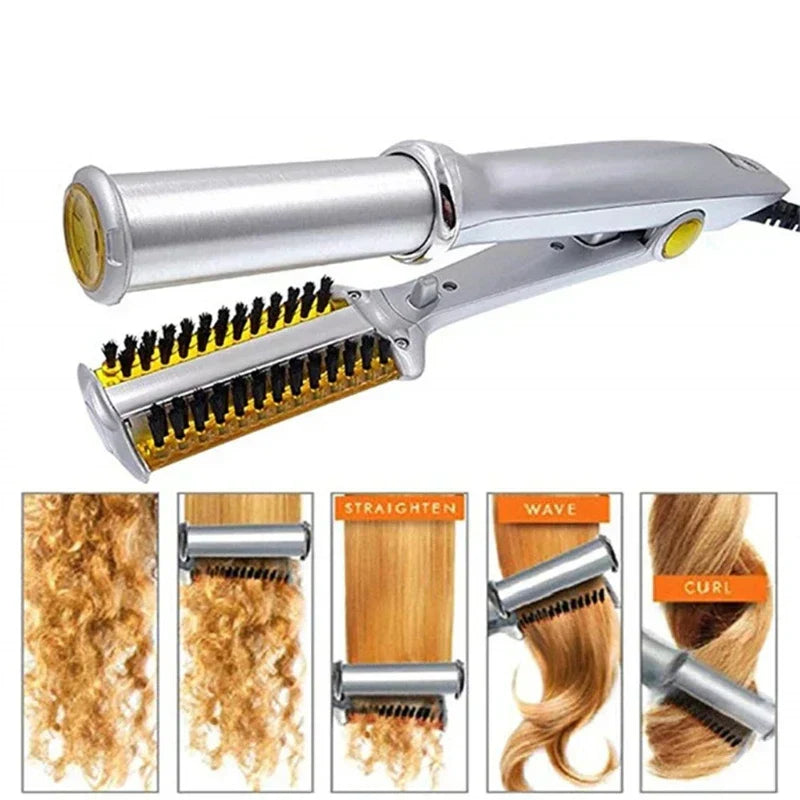 1+1 Gratis | StyloMeister  | 2-in-1 Professionelles Haarstyling-Werkzeug: Haarglätter und Lockenstab