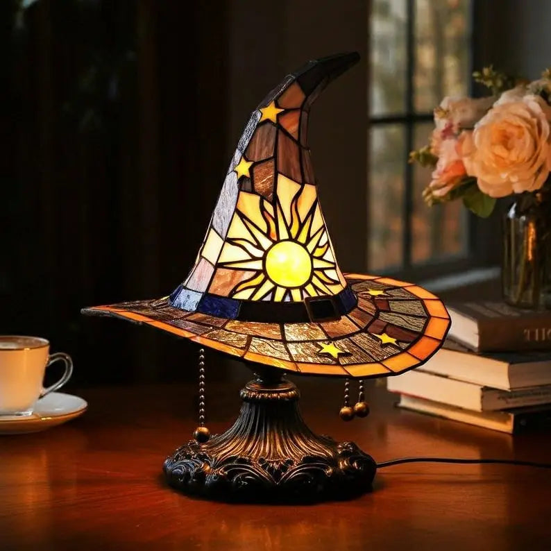 Hexenhut-Lampe – Magische Leuchte für Halloween, Gothic & Fantasy-Dekor