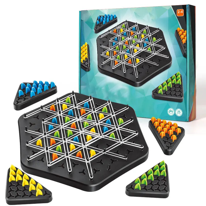 Kettendreieck-Strategiespiel – elegantes Denkspiel für 2–4 Spieler