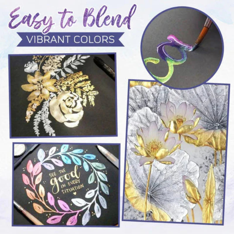 AquaLume™ – Brillante Metallic-Aquarellfarben