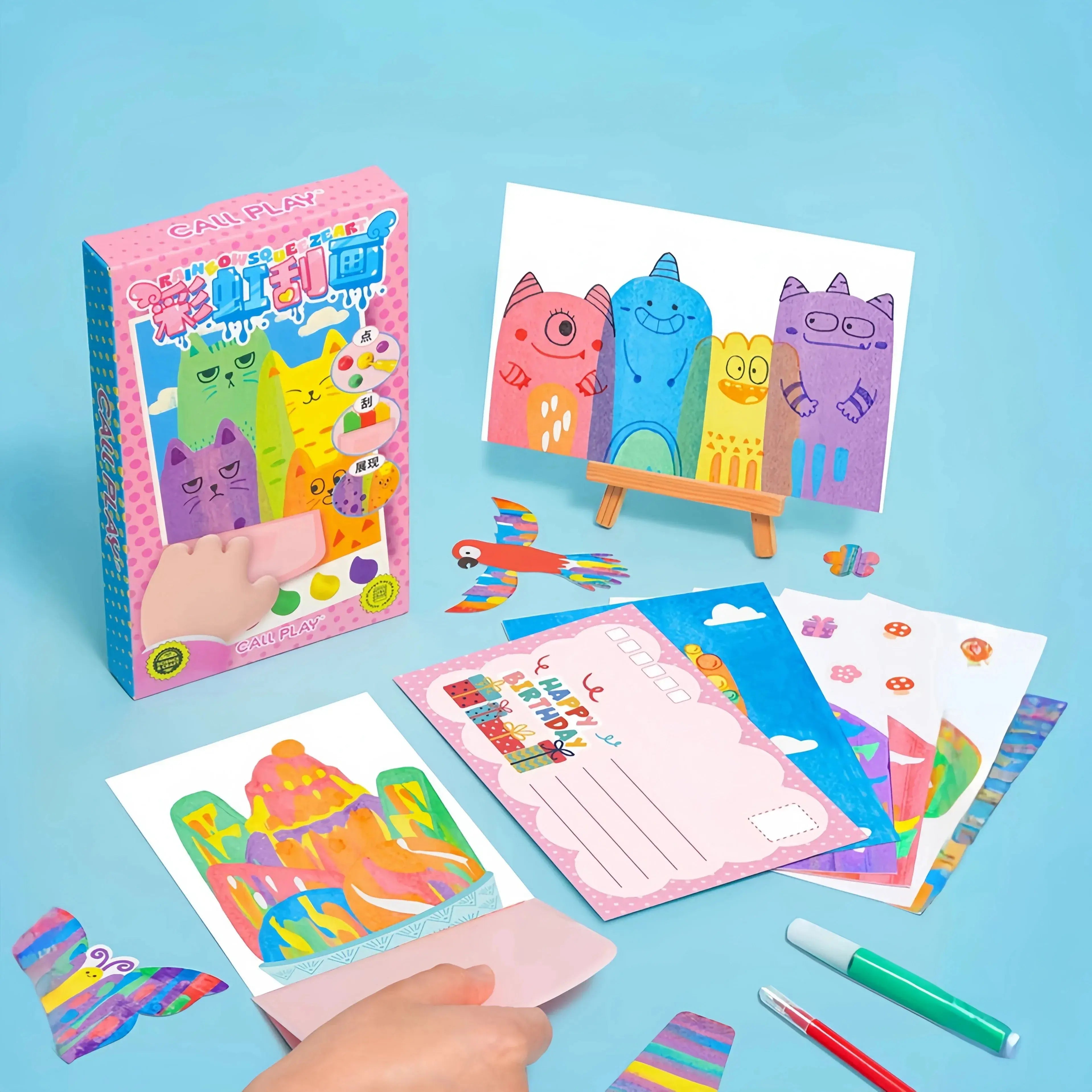 Magisches Kratzkunst-Set – Sauberes Kratzvergnügen für kreative Kinder