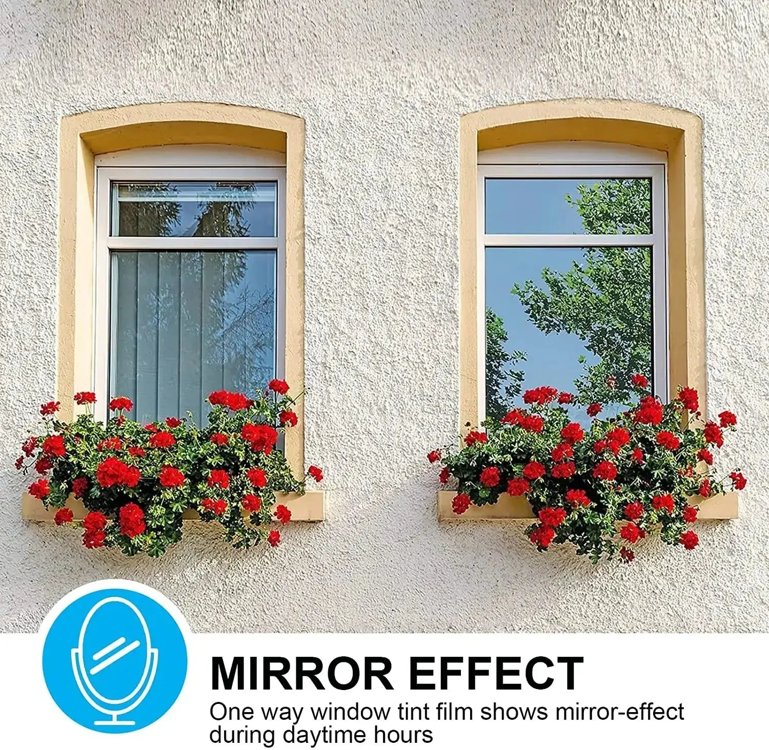 Reflektierende Fensterfolie – Kühle Räume und Privatsphäre (50x300 CM)