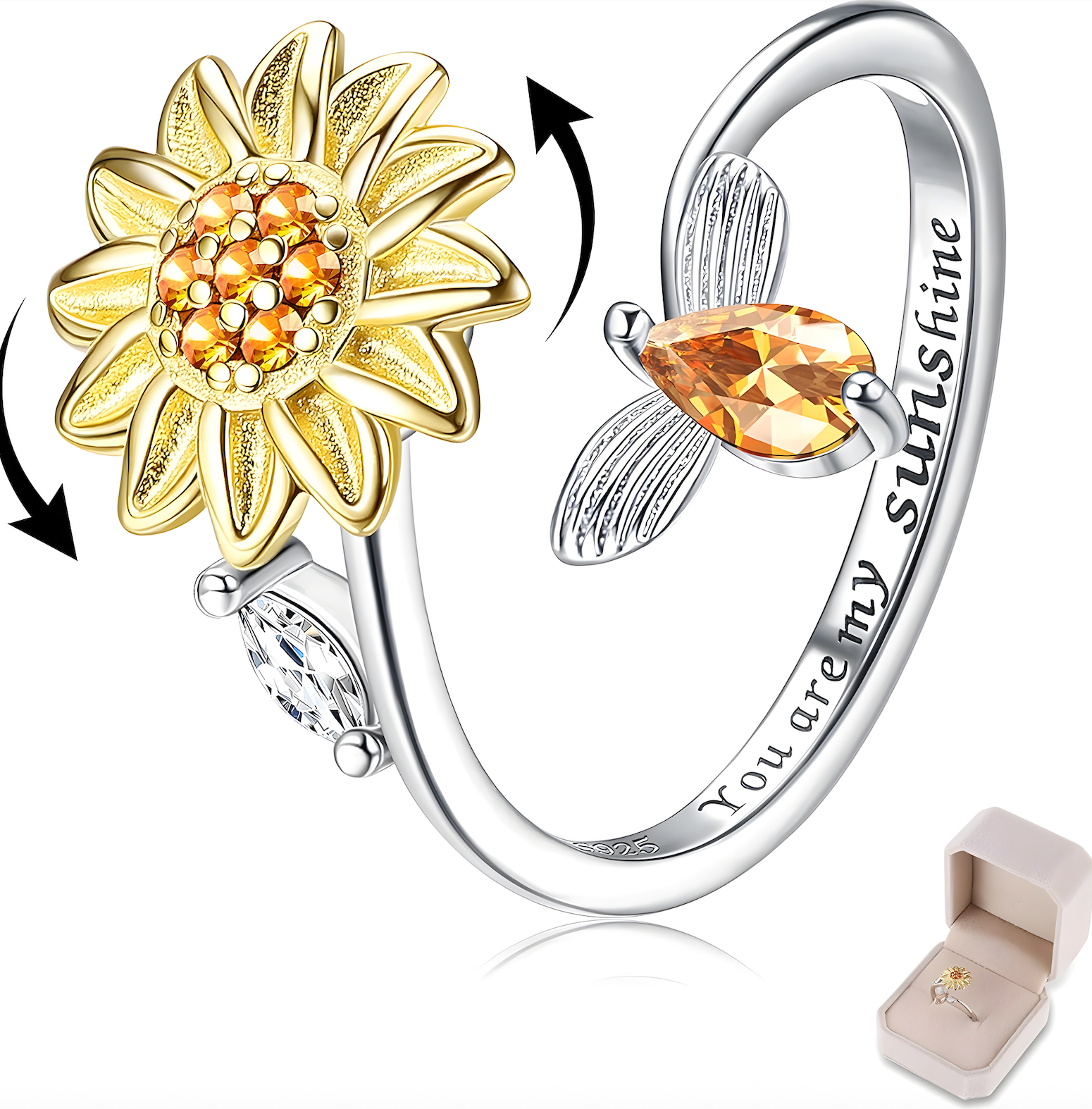 Sunflower Anxiety Ring™ – Beruhigen Sie Ihren Geist