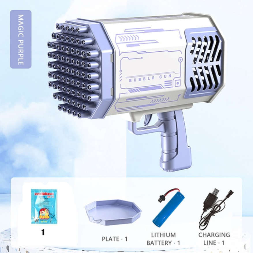 Bubble Bazooka™ – Wiederaufladbare Seifenblasenkanone im Gatling-Stil