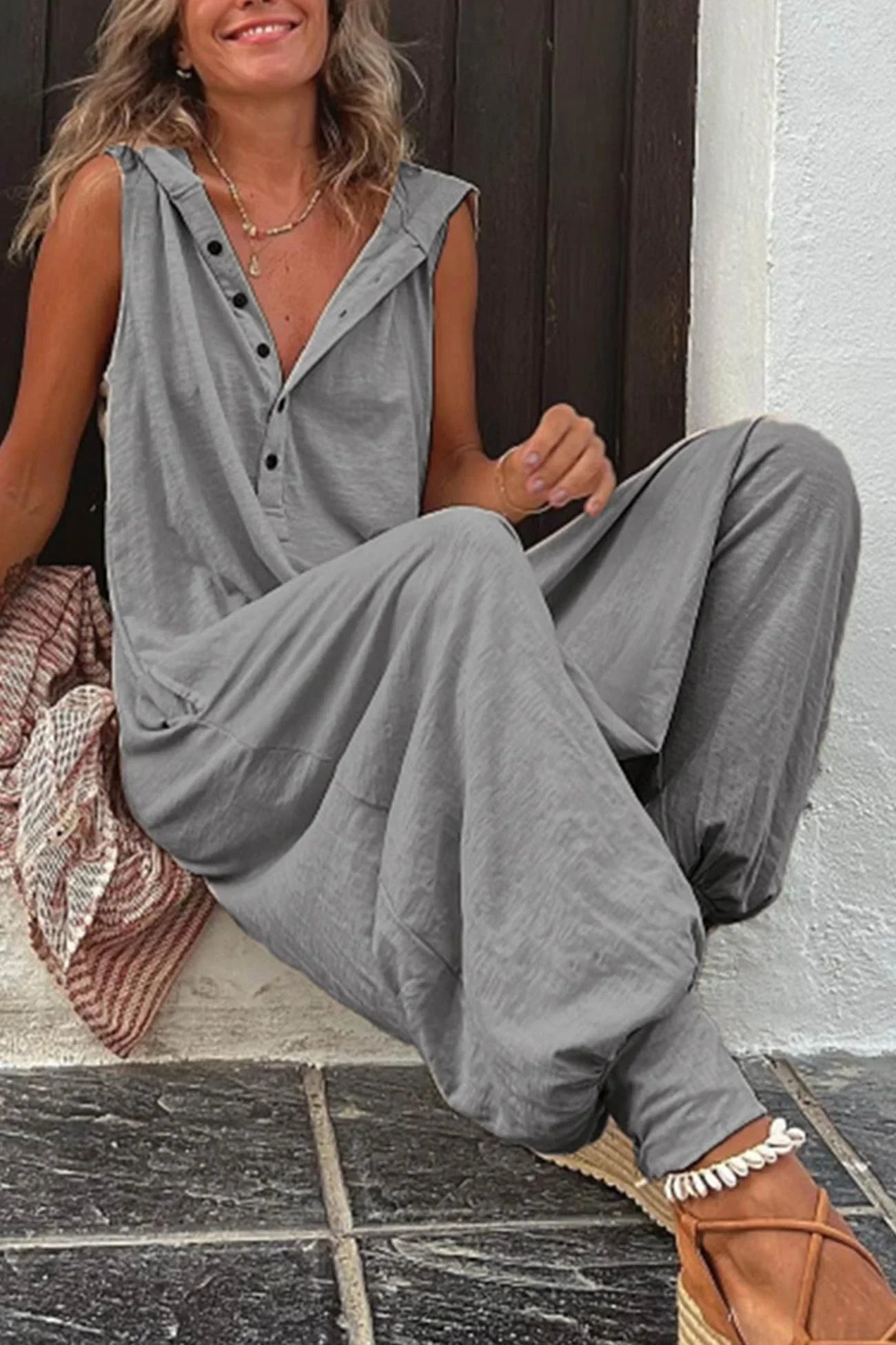Lieke – Bequemer ärmelloser Jumpsuit für Damen