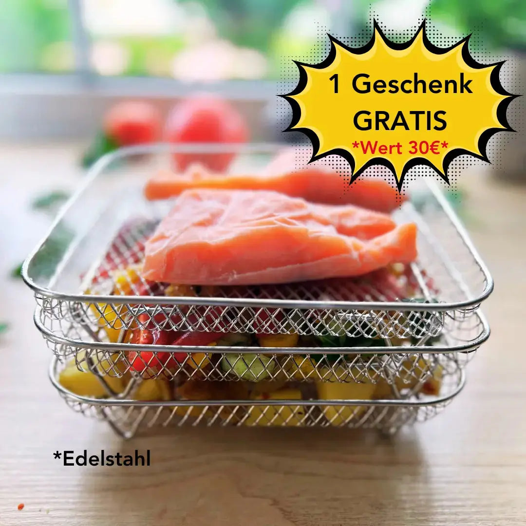 Stapelbare Körbe für Heißluftfritteusen – Mehr Platz, Perfekte Garergebnisse