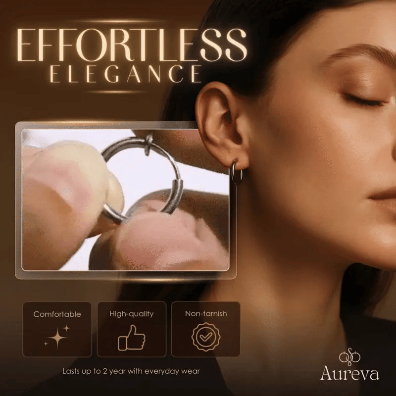 (1+1 GRATIS) | Aureva™ – Komfortable Ohrringe mit einziehbarem Verschluss