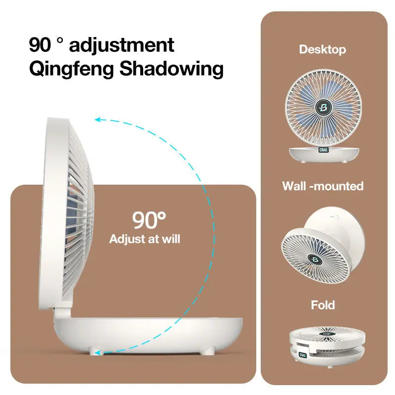 2-in-1 Ventilator für Wand & Tisch – Leise, platzsparend & leistungsstark
