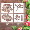 Blumen-Schablonen Set – Wiederverwendbar für Holz, Wände & Zäune