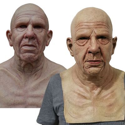 ElderMorph™ - Hyperrealistische Old-Man-Maske mit beweglichem Mund