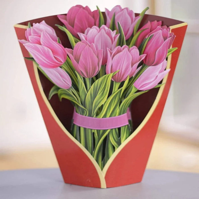 BloomCard™ – 3D-Pop-Up-Blumenkarte als langlebiges