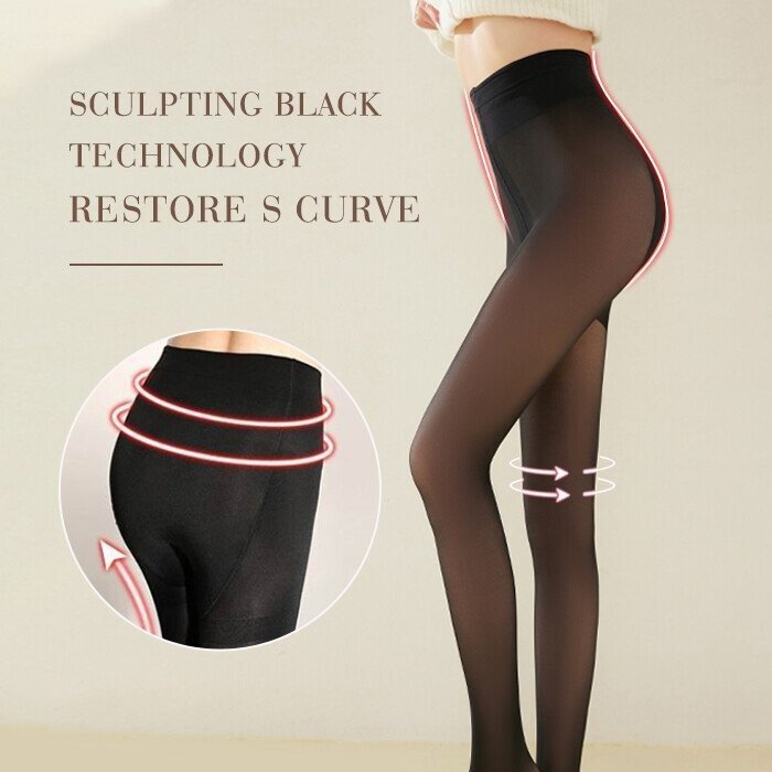 FlawlessFleece™ - Transparente Thermo-Strumpfhose