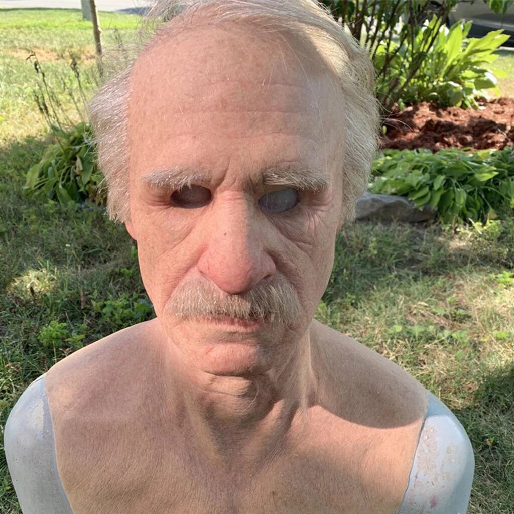 ElderMorph™ - Hyperrealistische Old-Man-Maske mit beweglichem Mund
