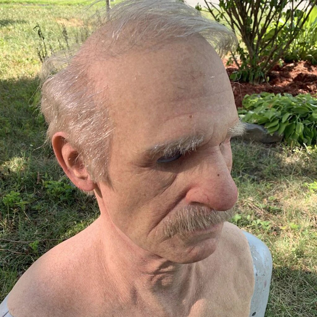 ElderMorph™ - Hyperrealistische Old-Man-Maske mit beweglichem Mund