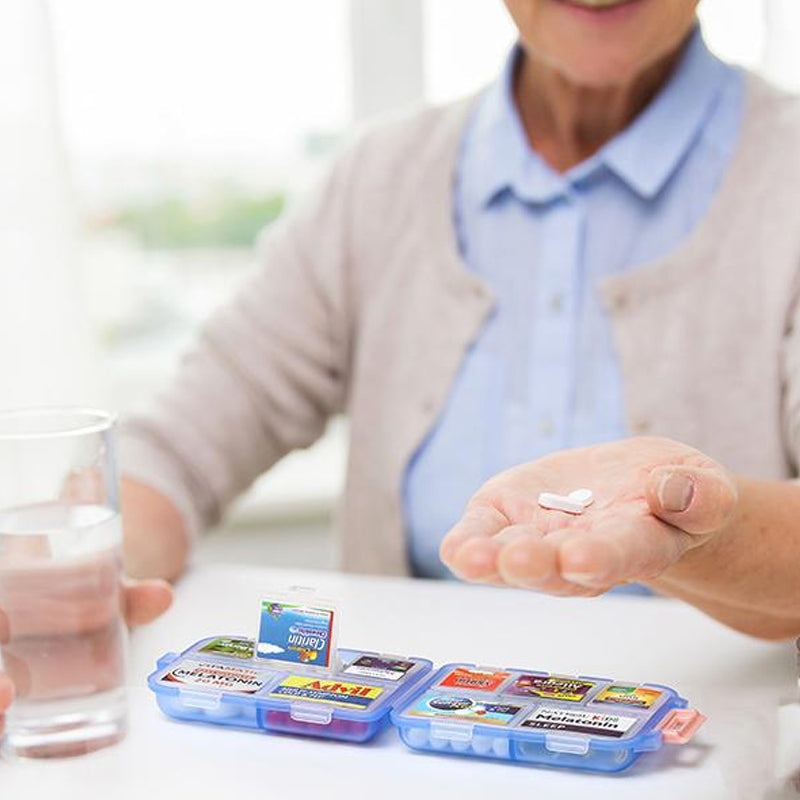 Reise-Pillenbox™ — Taschenformatige Lösung, um Ihre Medikamente überall sicher