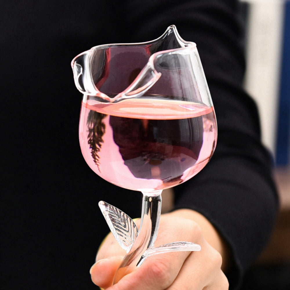 1+1 Gratis | VinoRosa | Elegantes Rosen-Weinglas – Verleiht jedem Schluck Charme