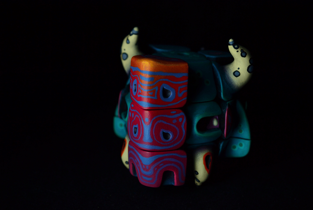 Kunst Monster Rubik's Cube Kunstwerk