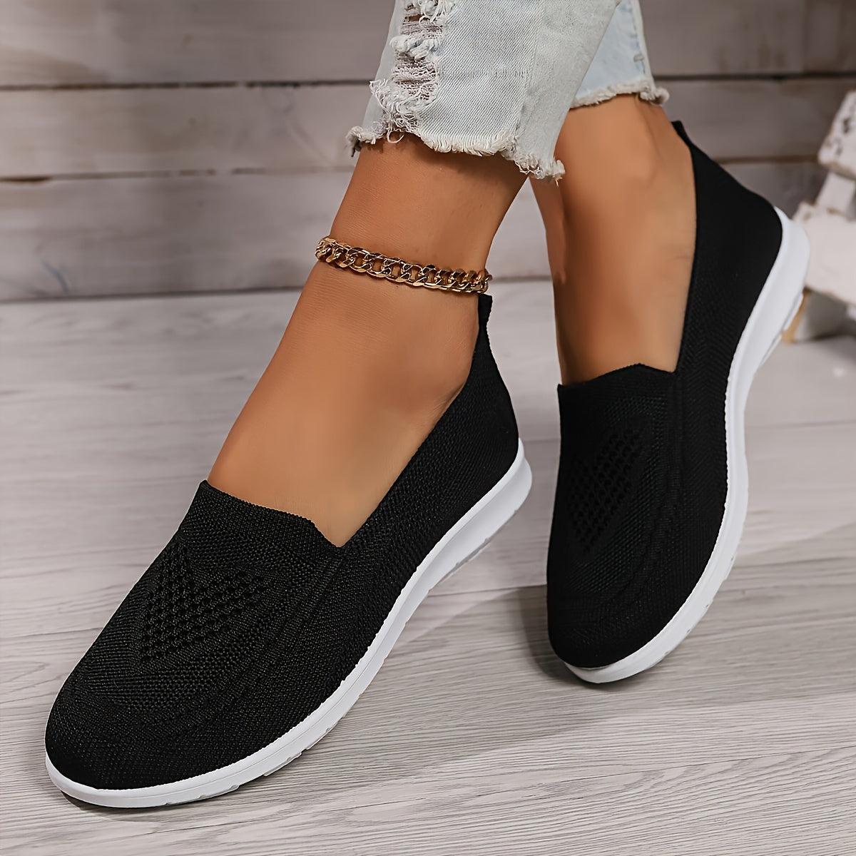 Susanne – Slip-On-Sneaker mit Herzmuster und Komfortsohle