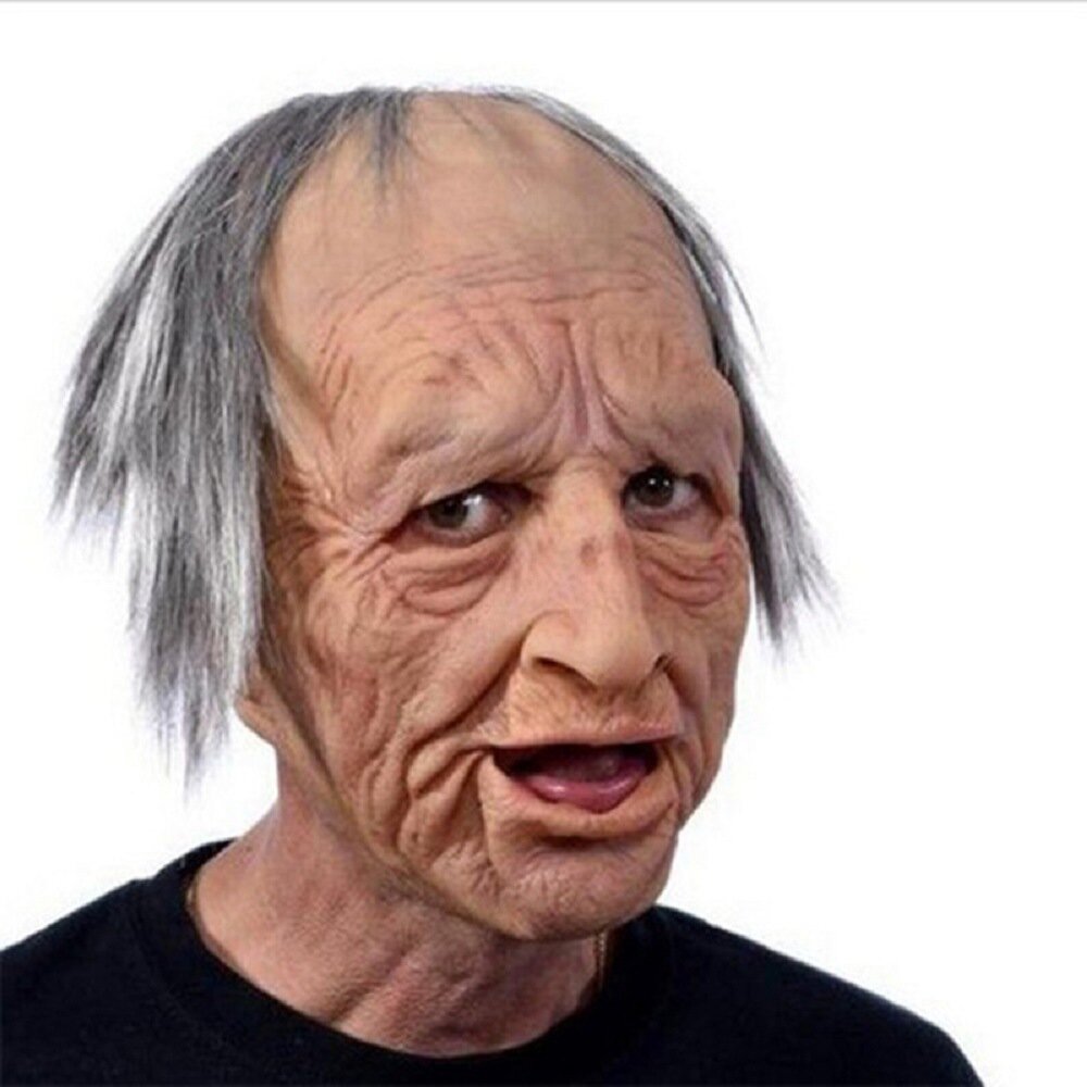 ElderMorph™ - Hyperrealistische Old-Man-Maske mit beweglichem Mund