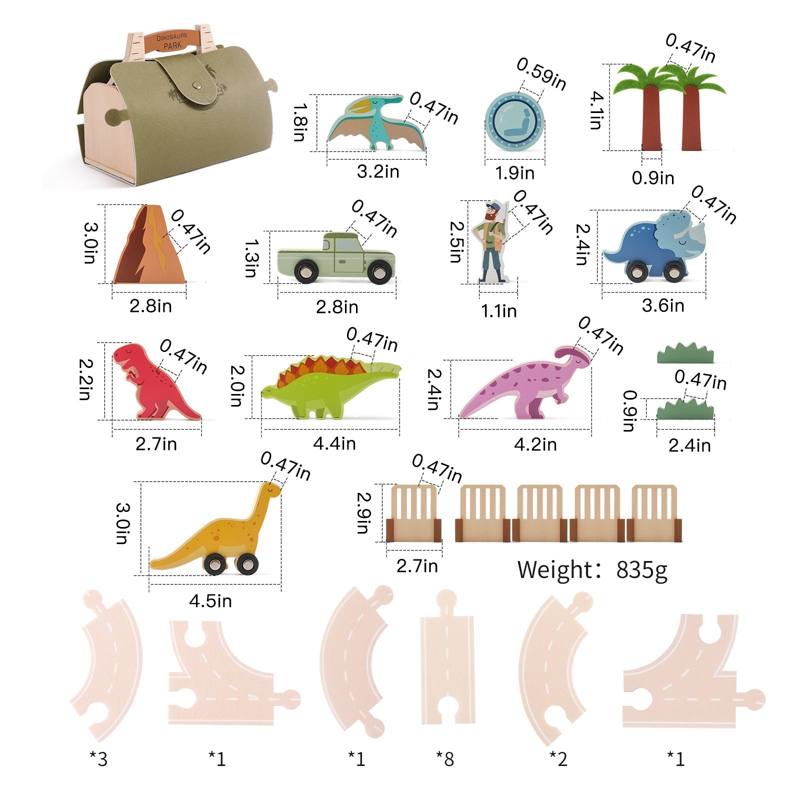 Woods™ – Houten Dino Park Set