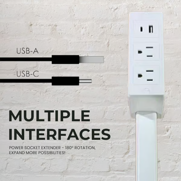 PowerNest™ – Flexibler drehbarer Stromverteiler mit USB-