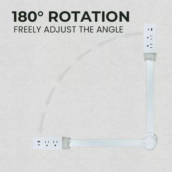 PowerNest™ – Flexibler drehbarer Stromverteiler mit USB-