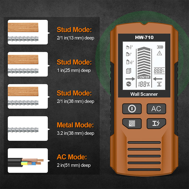Multifunktionaler Handheld Metall und Wand Detektor