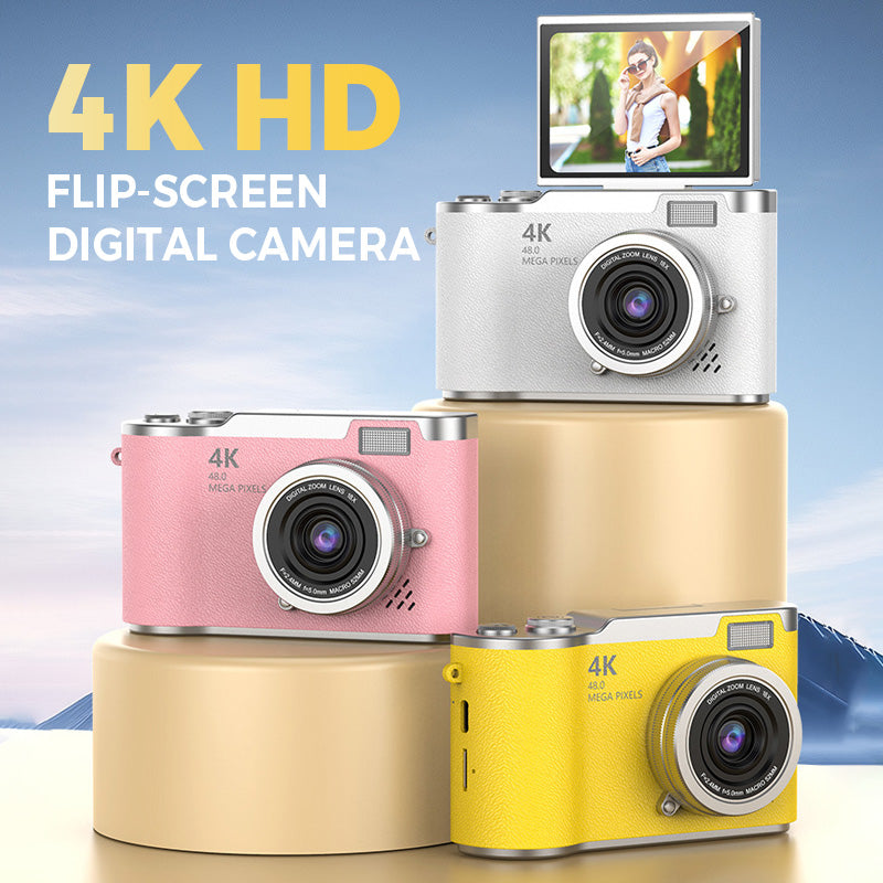 VisionFlip™ | 4K HD Digitalkamera mit Schwenkbarem Bildschirm