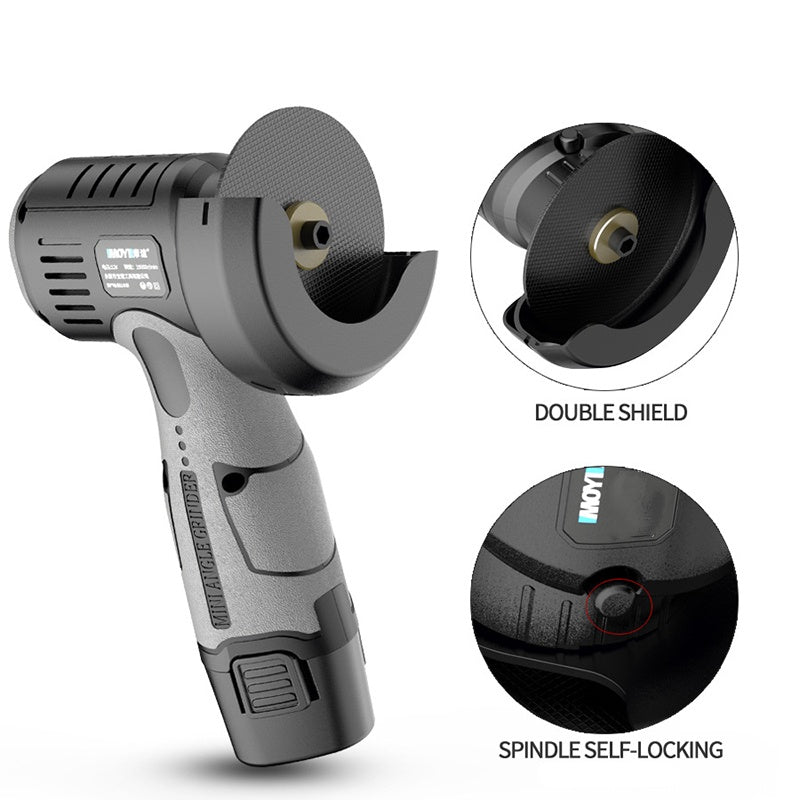 12V Mini-Winkelschleifer mit Trennscheibe – ideal für präzises Schneiden und Schleifen