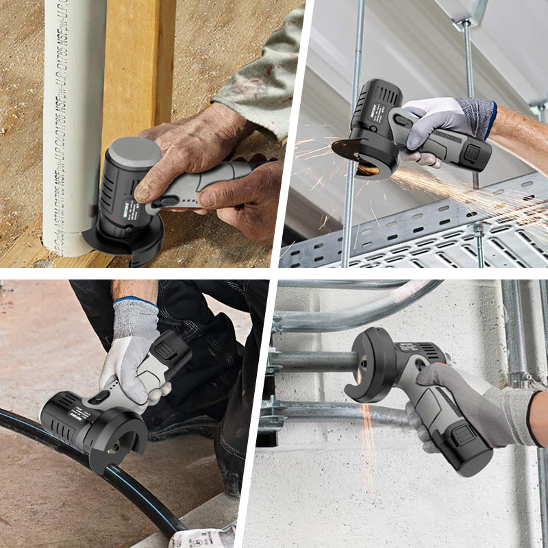 12V Mini-Winkelschleifer mit Trennscheibe – ideal für präzises Schneiden und Schleifen