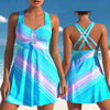 SummerSure – Tankini-Badeanzug & Bikini mit Beachcover für Damen im Muster-Design