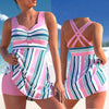 SummerSure – Tankini-Badeanzug & Bikini mit Beachcover für Damen im Muster-Design