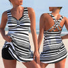 SummerSure – Tankini-Badeanzug & Bikini mit Beachcover für Damen im Muster-Design